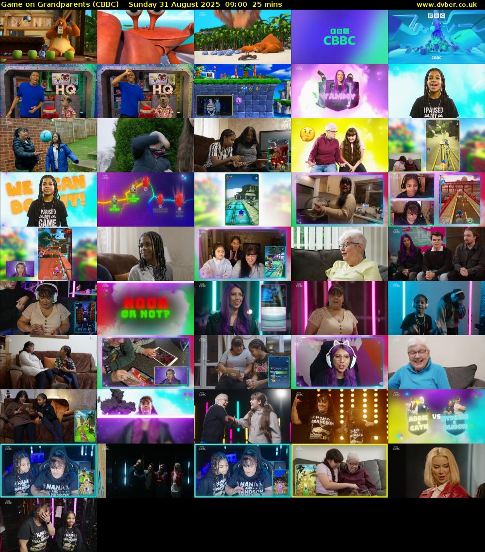 Game on Grandparents (CBBC) Sunday 31 August 2025 09:00 - 09:25