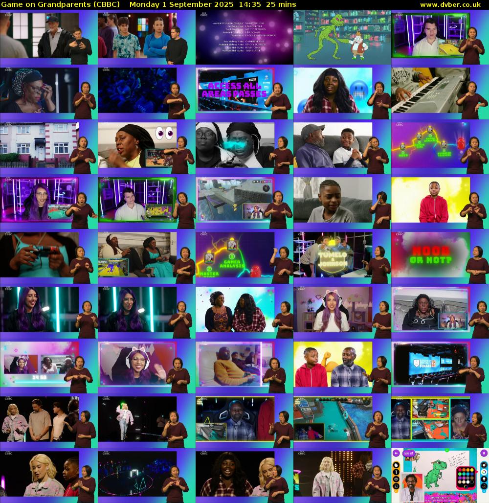 Game on Grandparents (CBBC) Monday 1 September 2025 14:35 - 15:00
