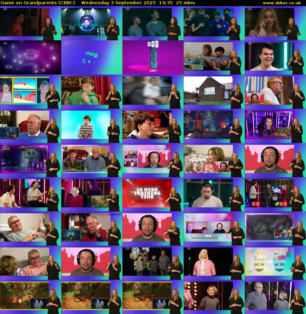 Game on Grandparents (CBBC) Wednesday 3 September 2025 14:35 - 15:00