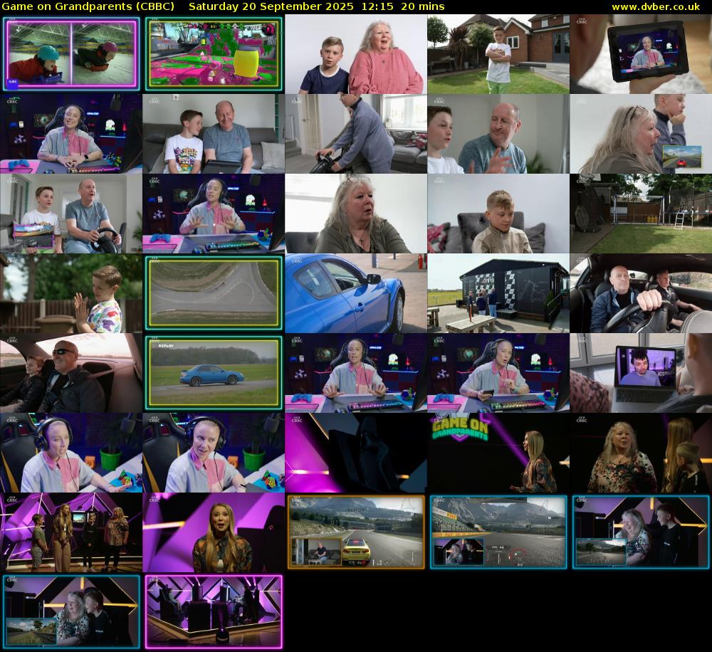 Game on Grandparents (CBBC) Saturday 20 September 2025 12:15 - 12:35