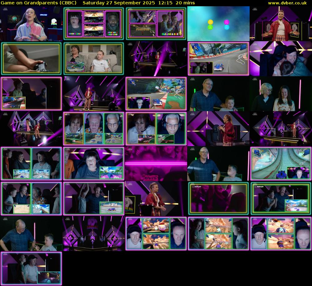 Game on Grandparents (CBBC) Saturday 27 September 2025 12:15 - 12:35