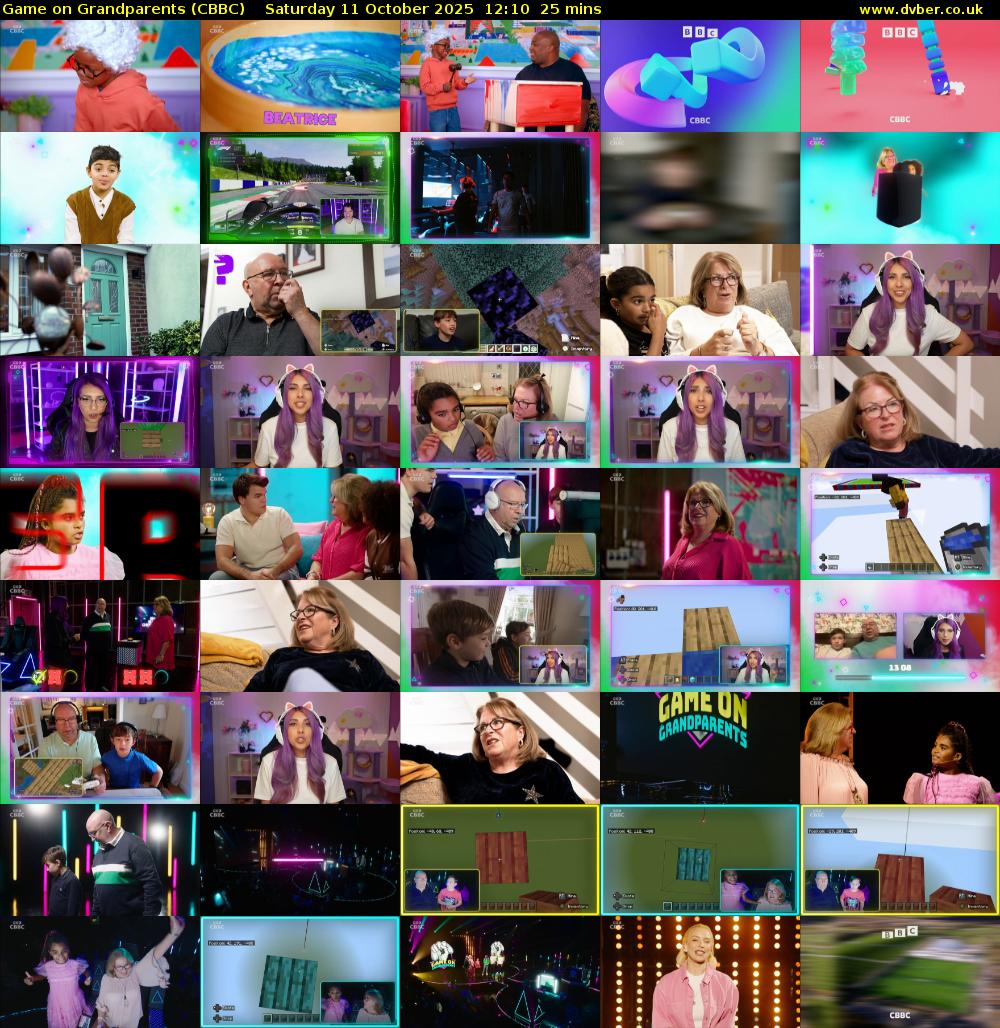 Game on Grandparents (CBBC) Saturday 11 October 2025 12:10 - 12:35