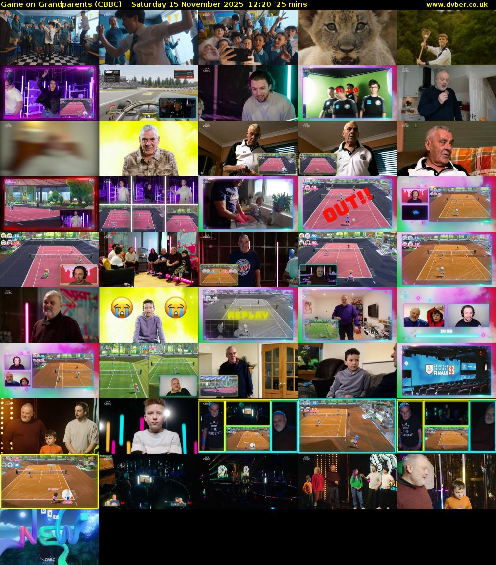 Game on Grandparents (CBBC) Saturday 15 November 2025 12:20 - 12:45