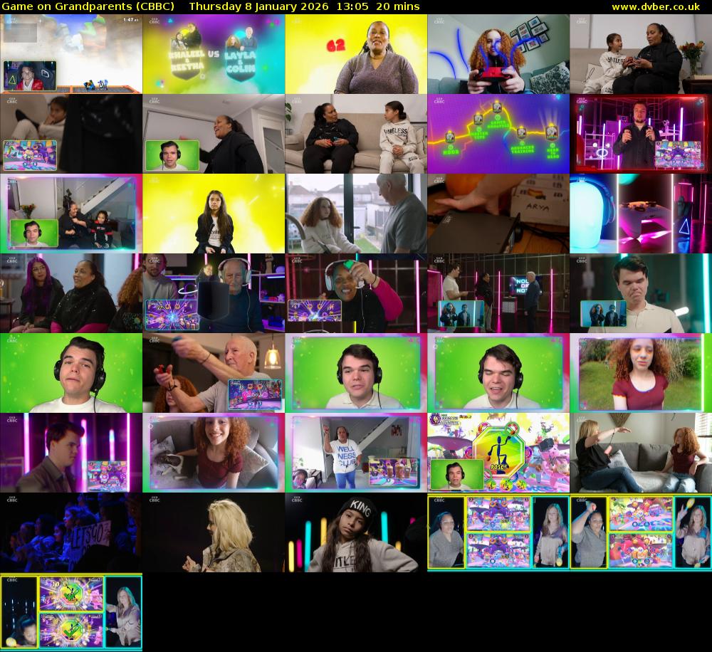 Game on Grandparents (CBBC) Thursday 8 January 2026 13:05 - 13:25