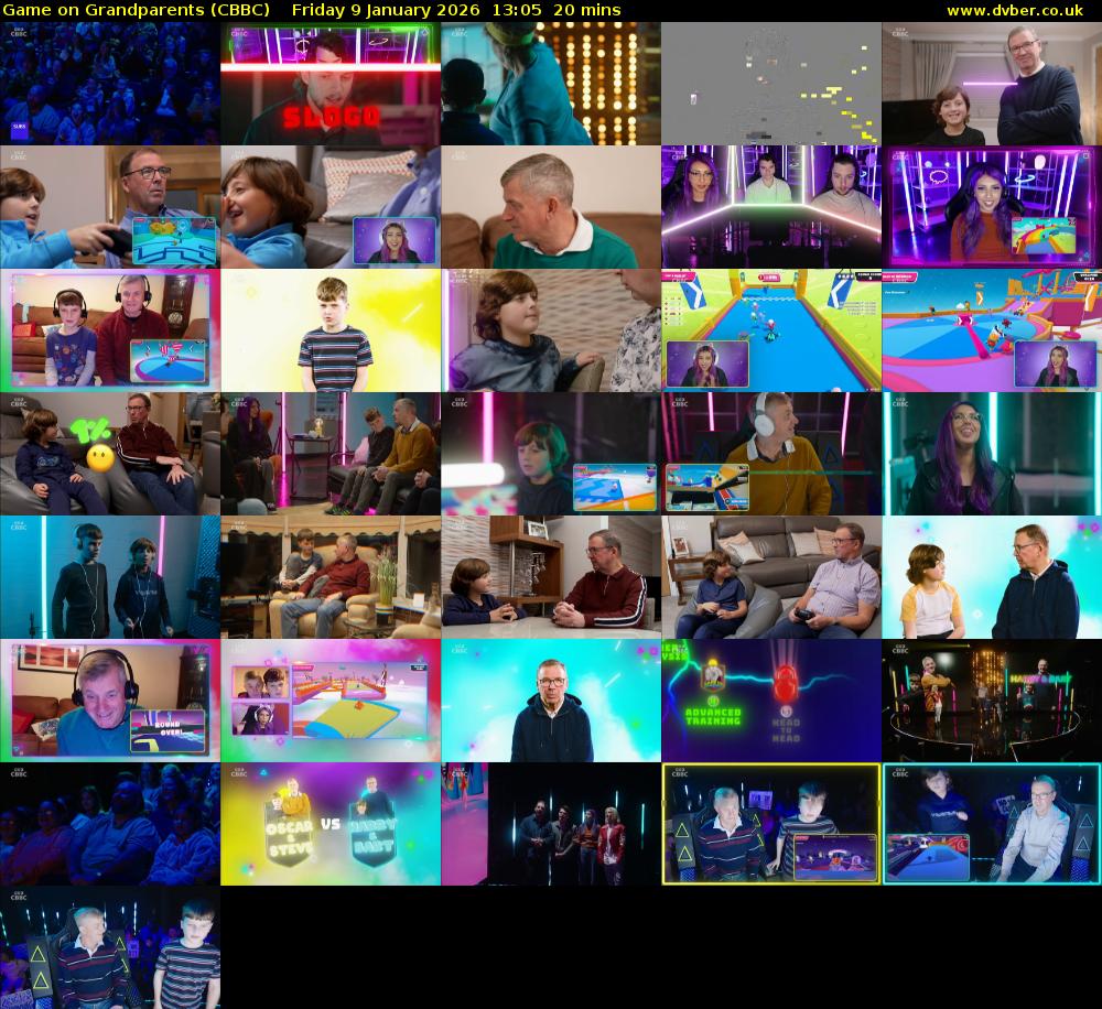 Game on Grandparents (CBBC) Friday 9 January 2026 13:05 - 13:25