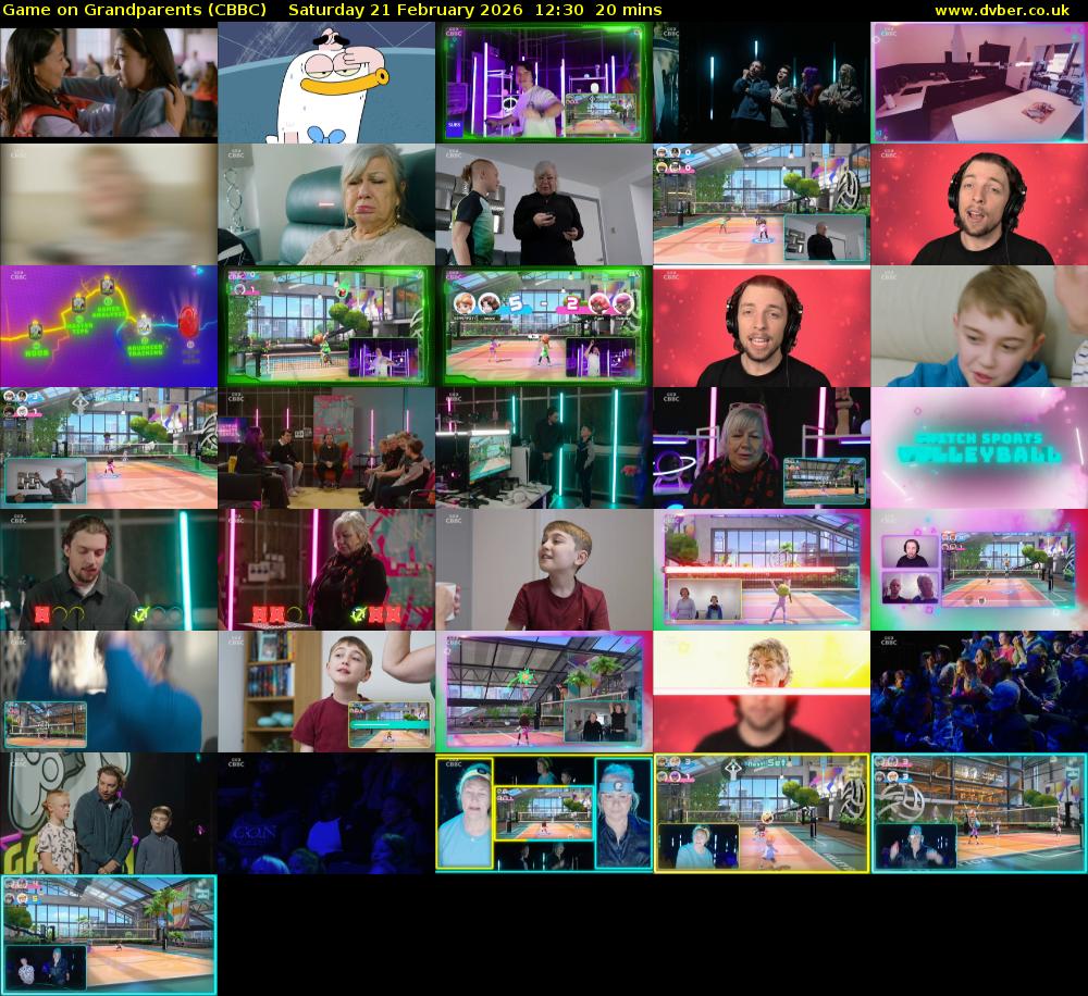 Game on Grandparents (CBBC) Saturday 21 February 2026 12:30 - 12:50