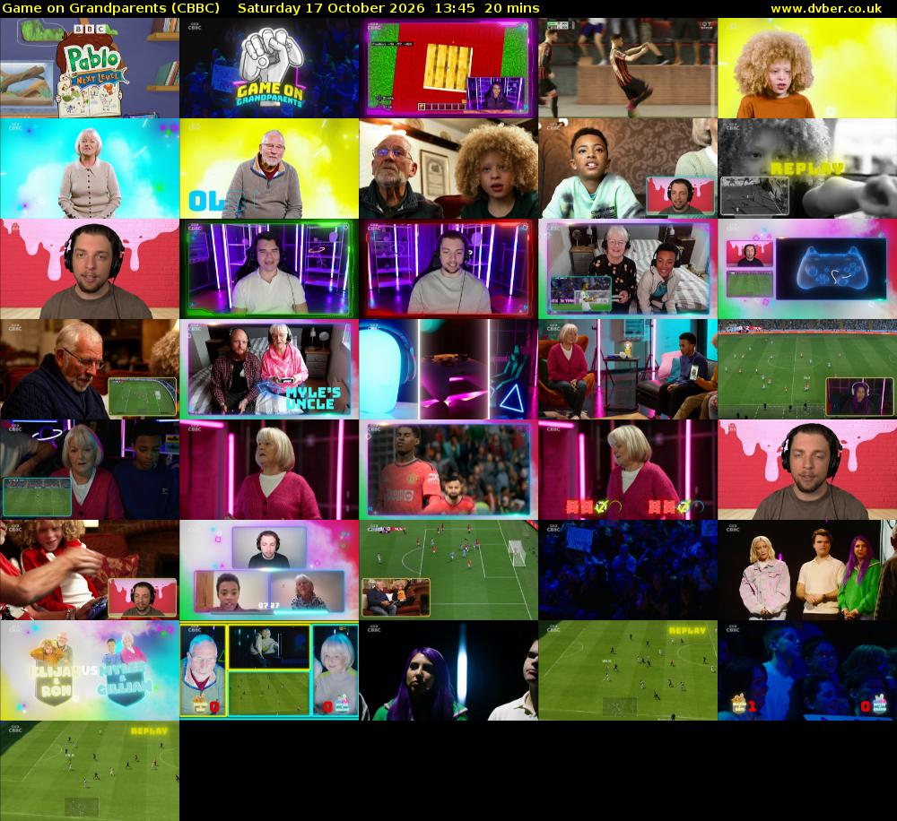 Game on Grandparents (CBBC) Saturday 17 October 2026 13:45 - 14:05