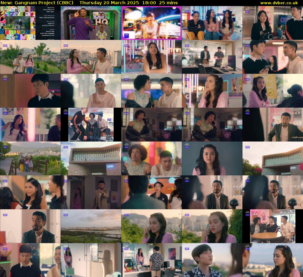 Gangnam Project (CBBC) Thursday 20 March 2025 18:00 - 18:25