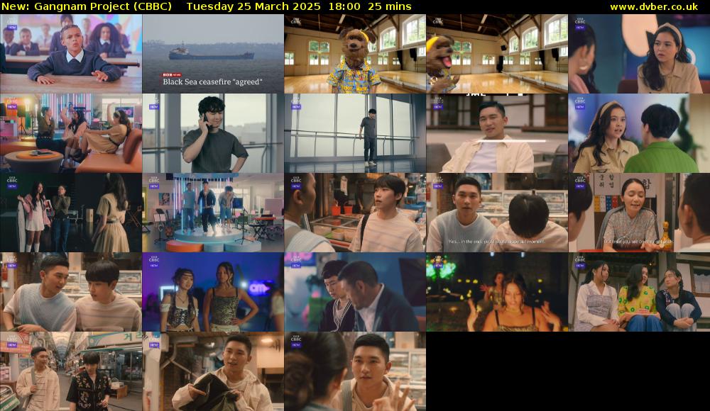 Gangnam Project (CBBC) Tuesday 25 March 2025 18:00 - 18:25
