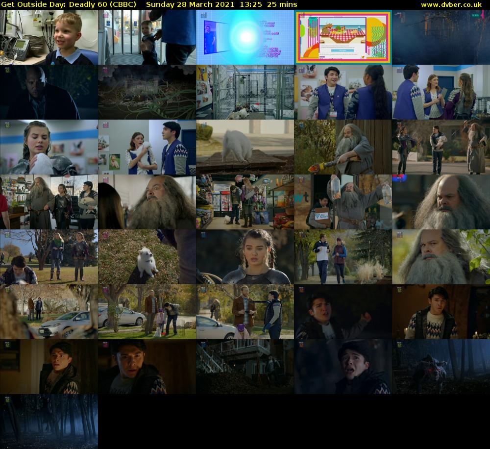 Get Outside Day: Deadly 60 (CBBC) Sunday 28 March 2021 13:25 - 13:50