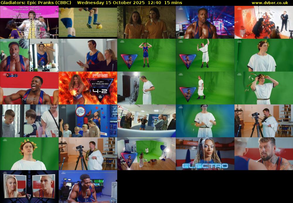 Gladiators: Epic Pranks (CBBC) Wednesday 15 October 2025 12:40 - 12:55