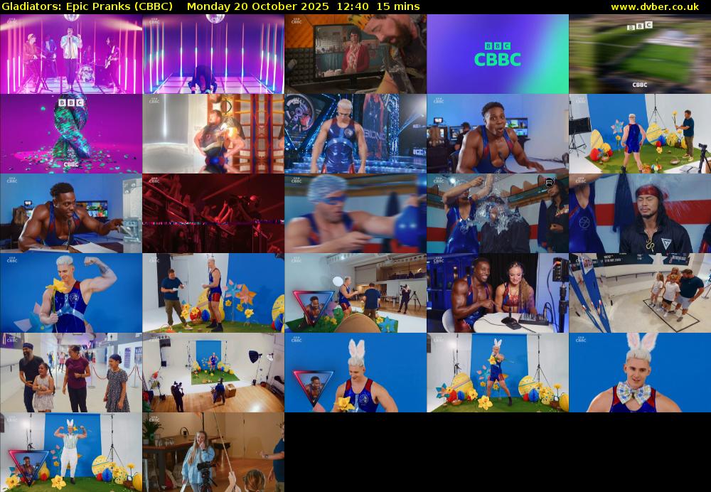 Gladiators: Epic Pranks (CBBC) Monday 20 October 2025 12:40 - 12:55