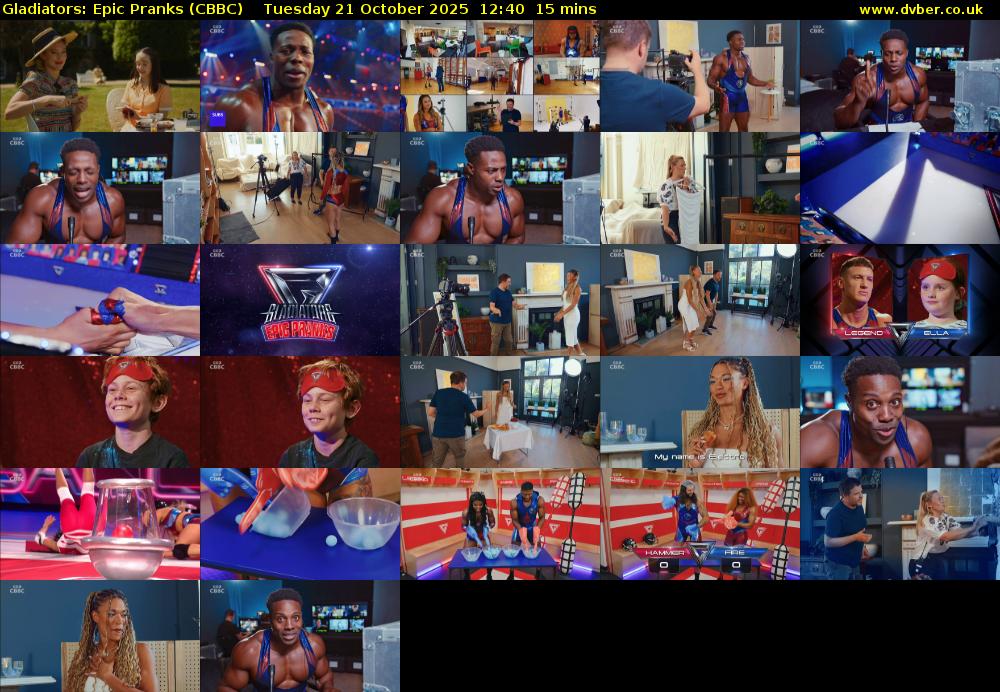 Gladiators: Epic Pranks (CBBC) Tuesday 21 October 2025 12:40 - 12:55