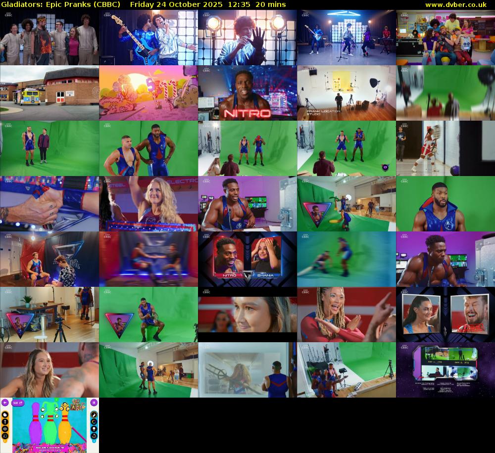 Gladiators: Epic Pranks (CBBC) Friday 24 October 2025 12:35 - 12:55