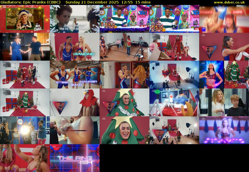 Gladiators: Epic Pranks (CBBC) Sunday 21 December 2025 12:55 - 13:10