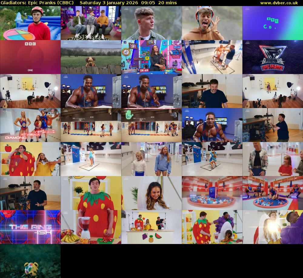 Gladiators: Epic Pranks (CBBC) Saturday 3 January 2026 09:05 - 09:25