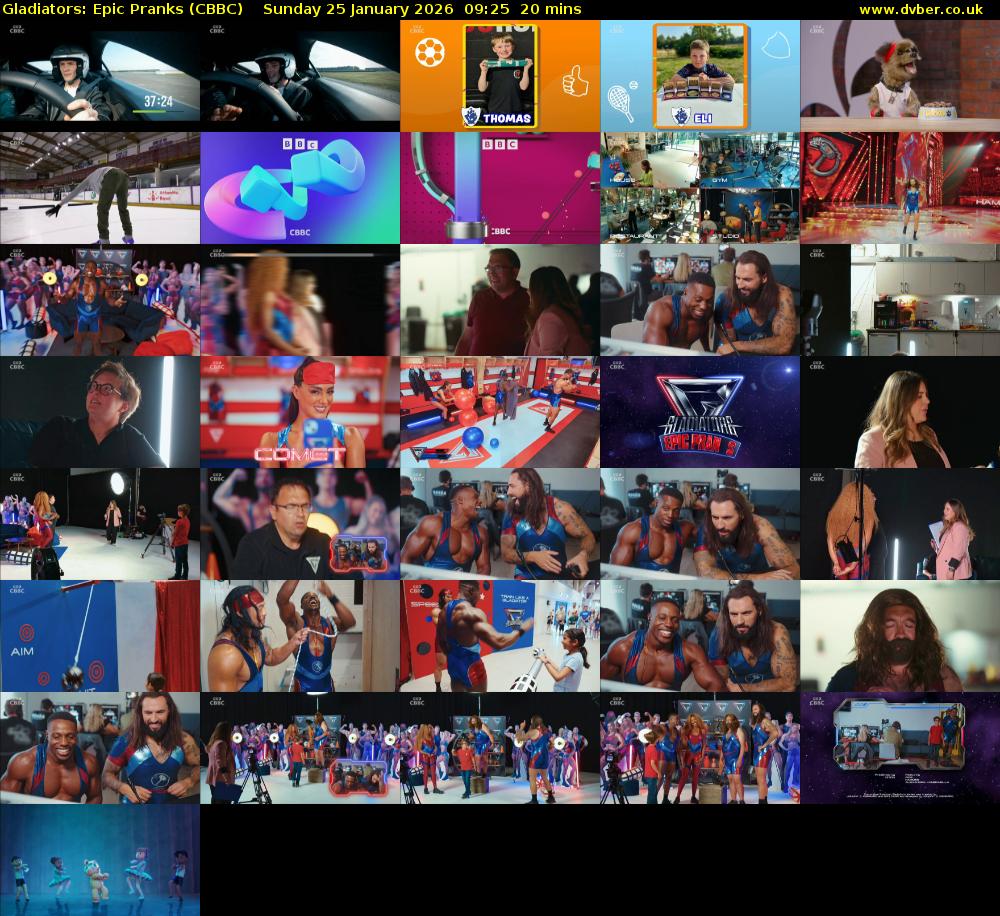 Gladiators: Epic Pranks (CBBC) Sunday 25 January 2026 09:25 - 09:45