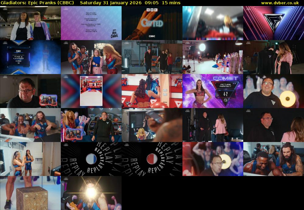 Gladiators: Epic Pranks (CBBC) Saturday 31 January 2026 09:05 - 09:20