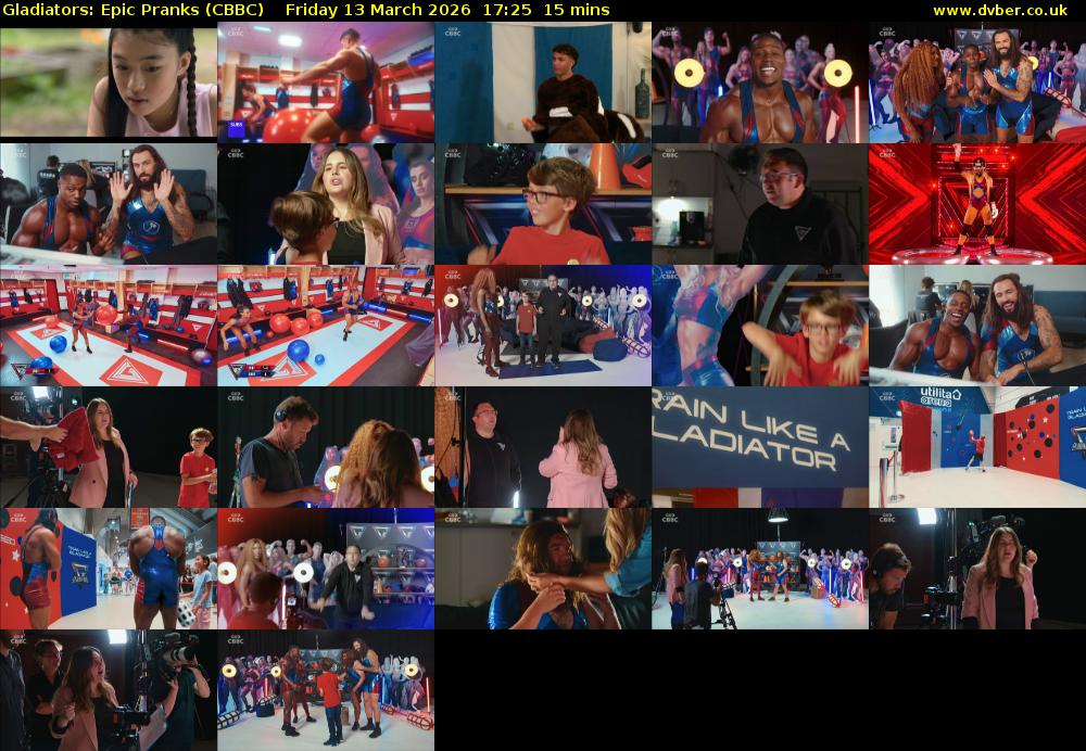 Gladiators: Epic Pranks (CBBC) Friday 13 March 2026 17:25 - 17:40