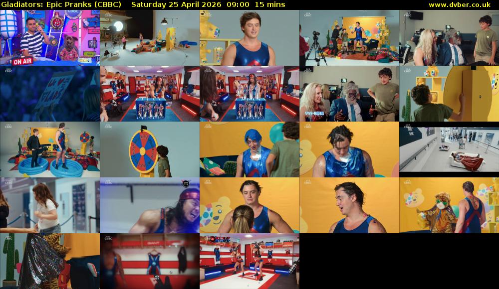 Gladiators: Epic Pranks (CBBC) Saturday 25 April 2026 09:00 - 09:15