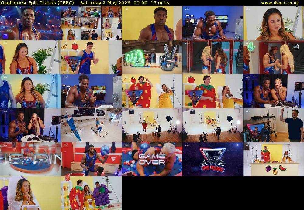 Gladiators: Epic Pranks (CBBC) Saturday 2 May 2026 09:00 - 09:15