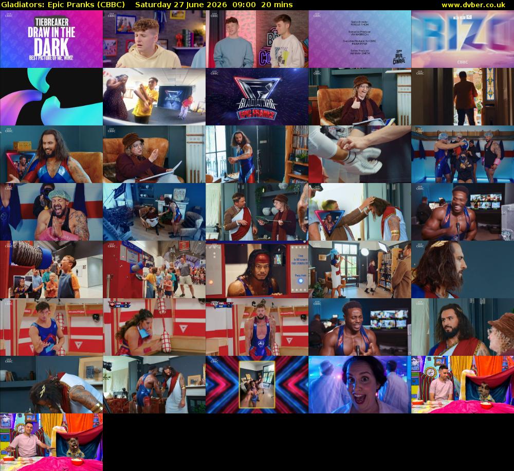 Gladiators: Epic Pranks (CBBC) Saturday 27 June 2026 09:00 - 09:20