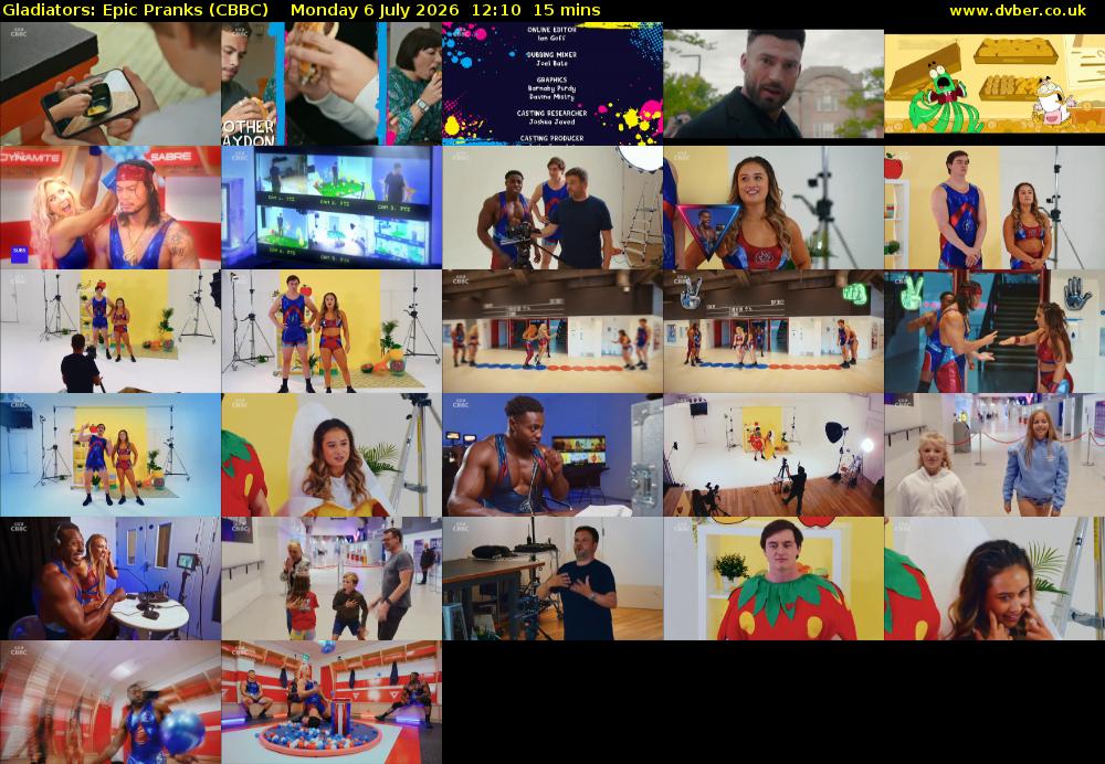 Gladiators: Epic Pranks (CBBC) Monday 6 July 2026 12:10 - 12:25