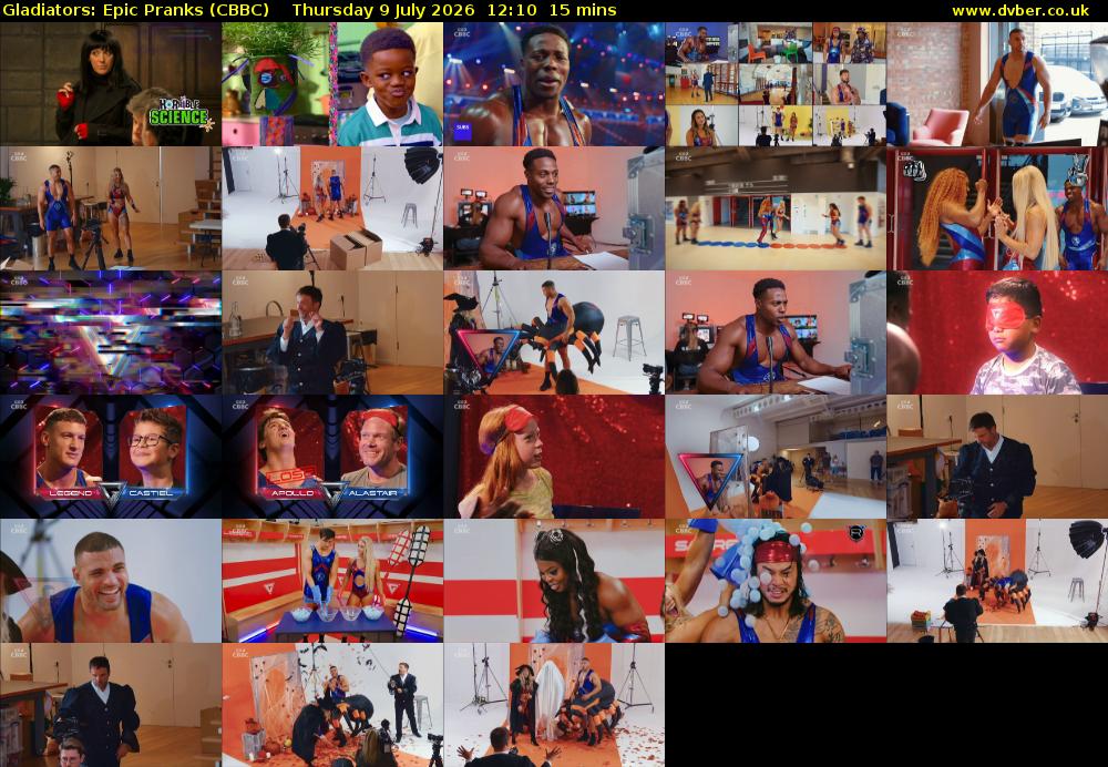 Gladiators: Epic Pranks (CBBC) Thursday 9 July 2026 12:10 - 12:25