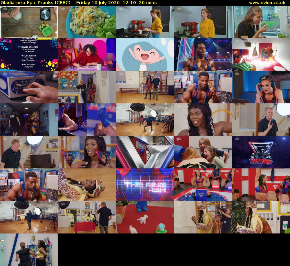 Gladiators: Epic Pranks (CBBC) Friday 10 July 2026 12:10 - 12:30
