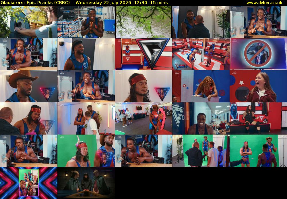 Gladiators: Epic Pranks (CBBC) Wednesday 22 July 2026 12:30 - 12:45