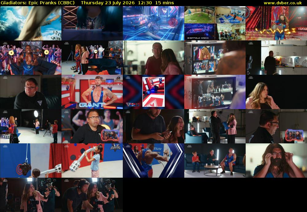 Gladiators: Epic Pranks (CBBC) Thursday 23 July 2026 12:30 - 12:45