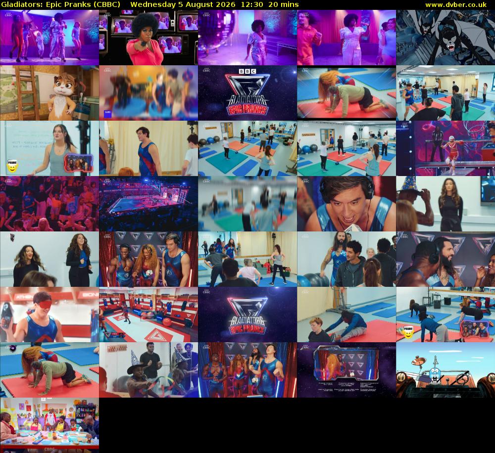 Gladiators: Epic Pranks (CBBC) Wednesday 5 August 2026 12:30 - 12:50