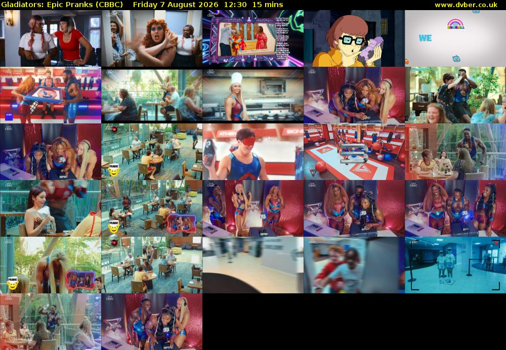Gladiators: Epic Pranks (CBBC) Friday 7 August 2026 12:30 - 12:45