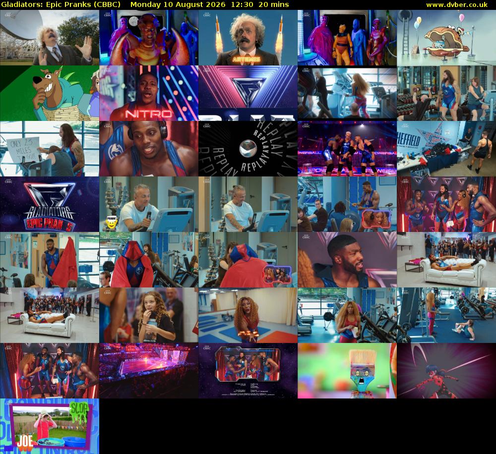Gladiators: Epic Pranks (CBBC) Monday 10 August 2026 12:30 - 12:50