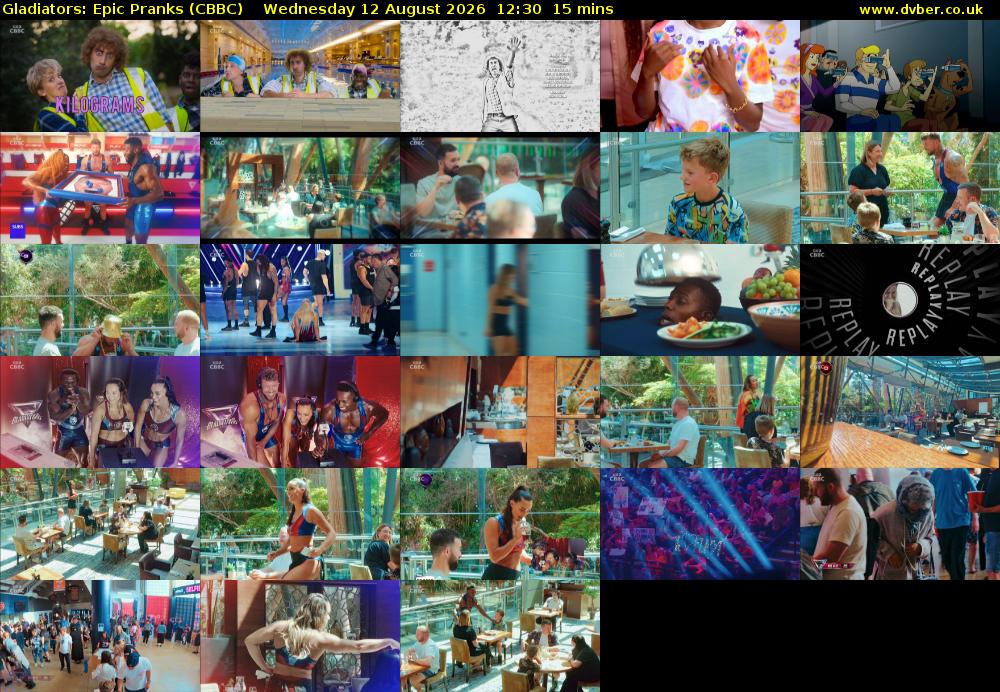 Gladiators: Epic Pranks (CBBC) Wednesday 12 August 2026 12:30 - 12:45