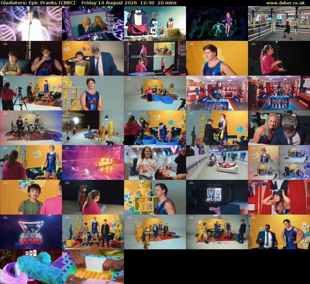 Gladiators: Epic Pranks (CBBC) Friday 14 August 2026 12:30 - 12:50