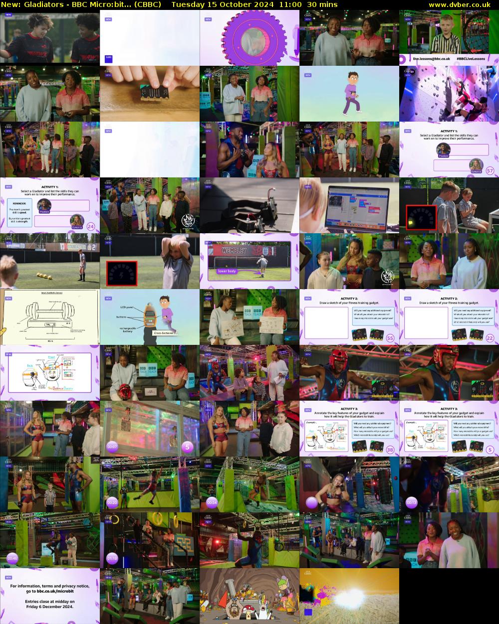 Gladiators - BBC Micro:bit... (CBBC) Tuesday 15 October 2024 11:00 - 11:30