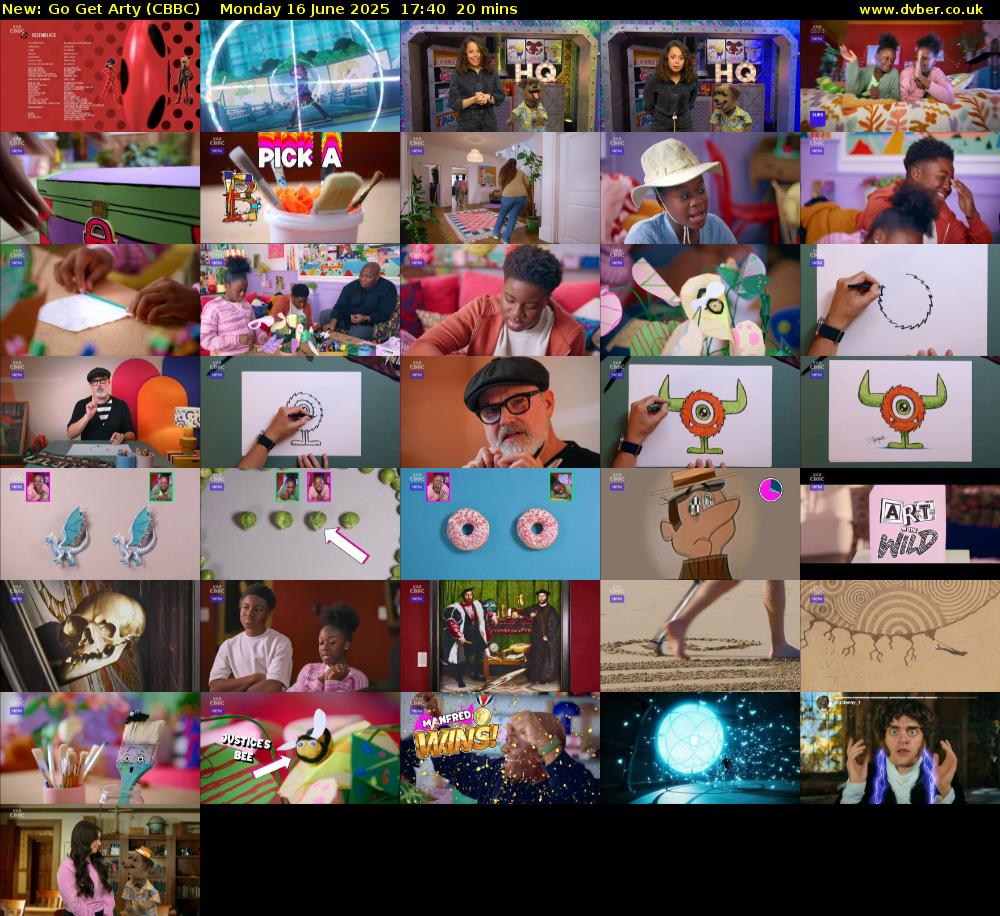 Go Get Arty (CBBC) Monday 16 June 2025 17:40 - 18:00