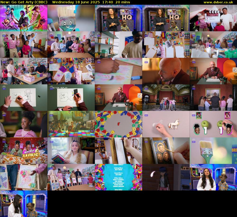 Go Get Arty (CBBC) Wednesday 18 June 2025 17:40 - 18:00