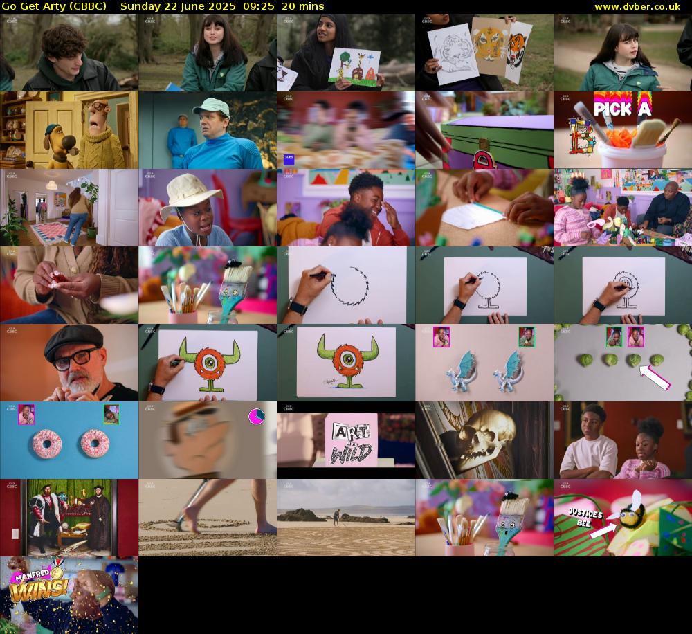 Go Get Arty (CBBC) Sunday 22 June 2025 09:25 - 09:45