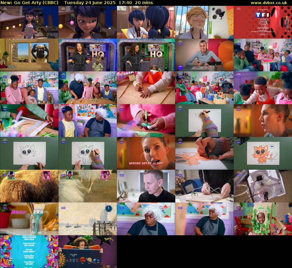 Go Get Arty (CBBC) Tuesday 24 June 2025 17:40 - 18:00