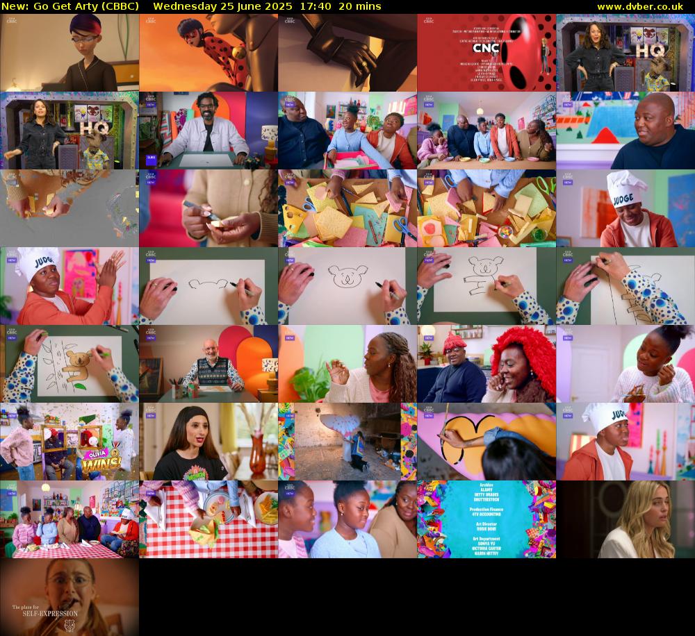 Go Get Arty (CBBC) Wednesday 25 June 2025 17:40 - 18:00