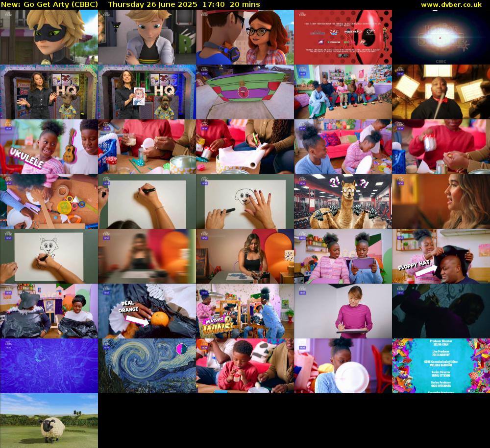Go Get Arty (CBBC) Thursday 26 June 2025 17:40 - 18:00