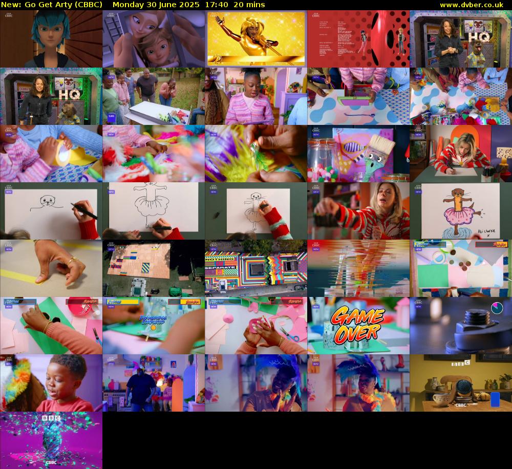 Go Get Arty (CBBC) Monday 30 June 2025 17:40 - 18:00