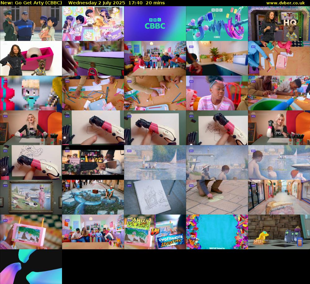 Go Get Arty (CBBC) Wednesday 2 July 2025 17:40 - 18:00