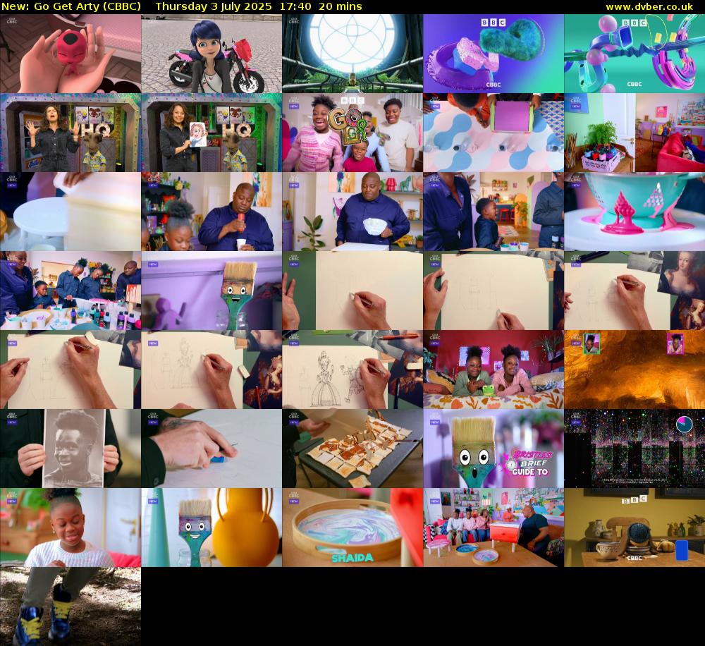 Go Get Arty (CBBC) Thursday 3 July 2025 17:40 - 18:00