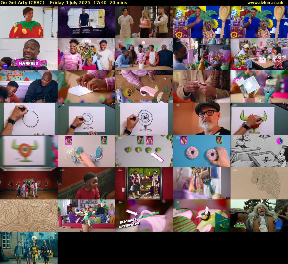 Go Get Arty (CBBC) Friday 4 July 2025 17:40 - 18:00
