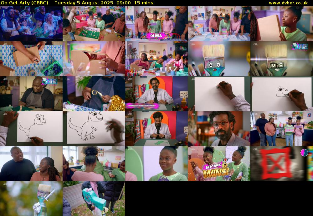 Go Get Arty (CBBC) Tuesday 5 August 2025 09:00 - 09:15
