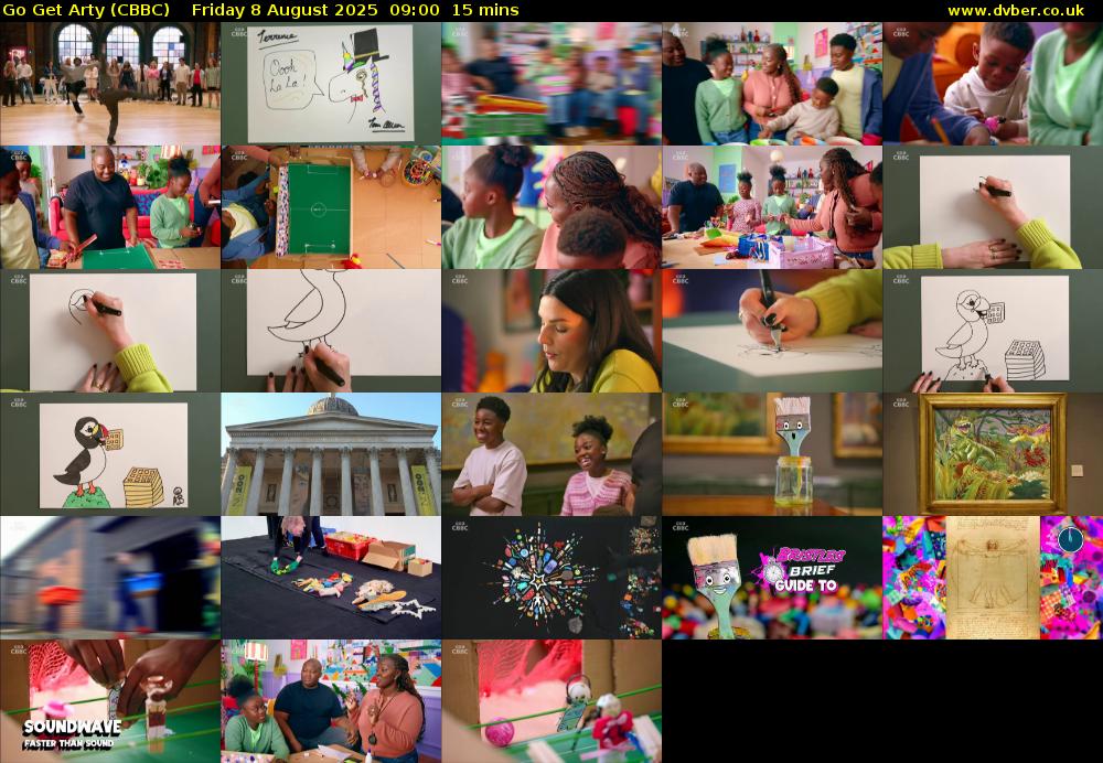 Go Get Arty (CBBC) Friday 8 August 2025 09:00 - 09:15