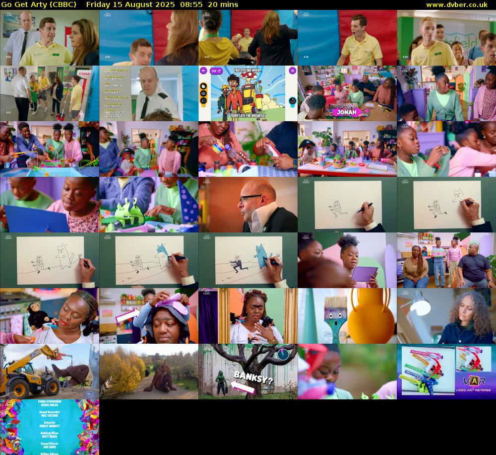 Go Get Arty (CBBC) Friday 15 August 2025 08:55 - 09:15